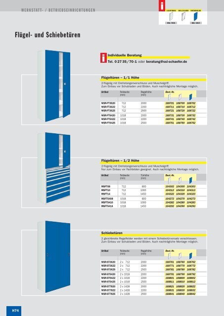 Kapitel H â Hauptkatalog 2010/1 - SSI SchÃ¤fer