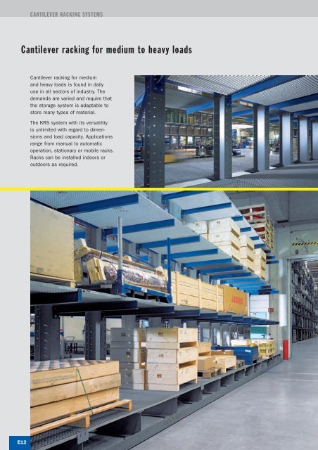 Cantilever racking for medium to heavy loads - SSI-Schaefer