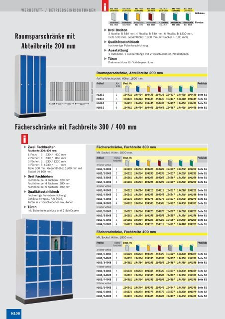 Werkstatt-/Betriebseinrichtungen - SSI-Schaefer