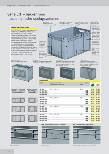 Magazijn- / orderverzamel- / transportbakken