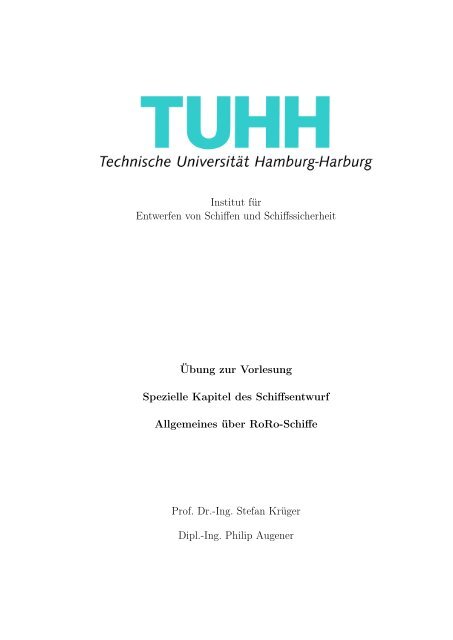 Spezielle_Uebung_3 - Institut fÃ¼r Entwerfen von Schiffen und ...