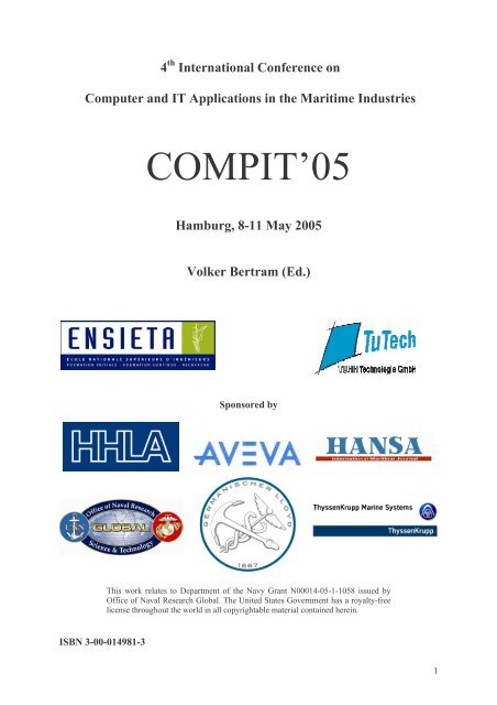 COMPIT 2005 in Hamburg - TUHH