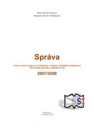 Správa - Štátna školská inšpekcia