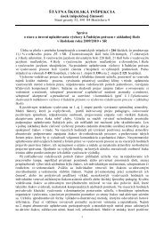 Správa o stave a úrovni uplatňovania výchovy k ľudským právam v ...
