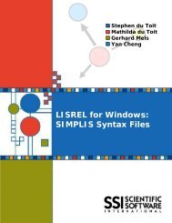 LISREL for Windows: SIMPLIS Syntax Files