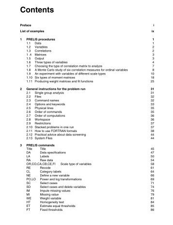 PRELIS 2: User's Reference Guide