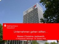 Unternehmen gehen stiften…