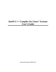 Intel(R) C++ Compiler for Linux* Systems User's Guide