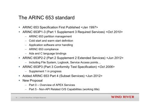 ARINC-653 and Virtualization Concepts for Safety- Critical Systems