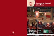 2009/1 â¢ SayÄ± : 7 â¢ ISSN - 1307 - 8380 - Savunma Sanayii MÃ¼steÅarlÄ±ÄÄ±