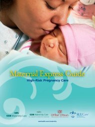 Maternal Express Guide - SSM Health Care St. Louis