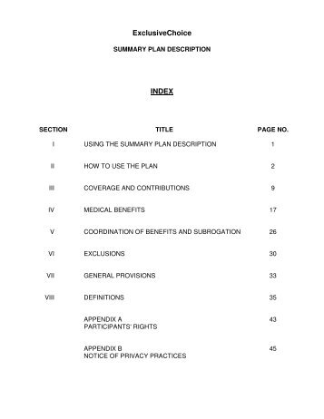 Summary Plan Description - SSM Health Care St. Louis