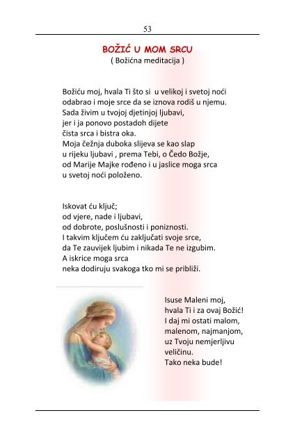 PRIJATELJ MALENIH - sluÅ¾avke Malog Isusa