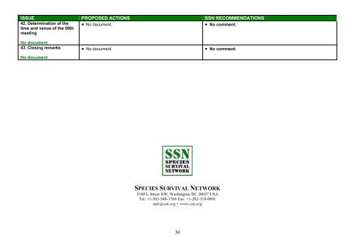 SSN Briefing Document for the 57th Meeting of the CITES Standing ...