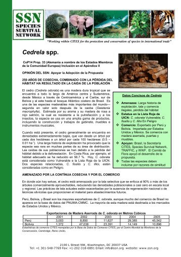 Cedrela spp. - Species Survival Network