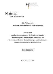 Bericht: Langfassung - Bundesministerium für Arbeit und Soziales