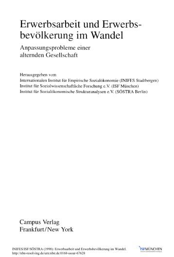 Erwerbsarbeit und Erwerbsbevölkerung im Wandel ... - SSOAR