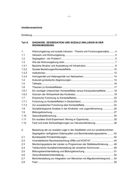 Möglichkeiten der verbesserten sozialen Inklusion