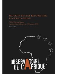 security sector reform (ssr) in guinea-bissau - Observatoire de l'Afrique