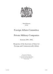 Foreign Affairs Committee Private Military Companies