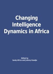Changing Intelligence Dynamics in Africa - the African Security ...