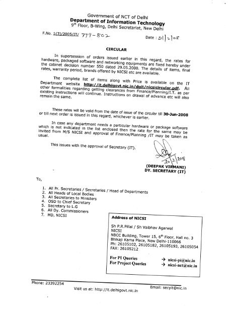 Services deptt govt of nct of delhi