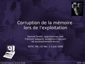 Corruption de la mÃ©moire lors de l'exploitation - Sstic