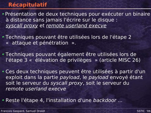 Corruption de la mÃ©moire lors de l'exploitation - Sstic