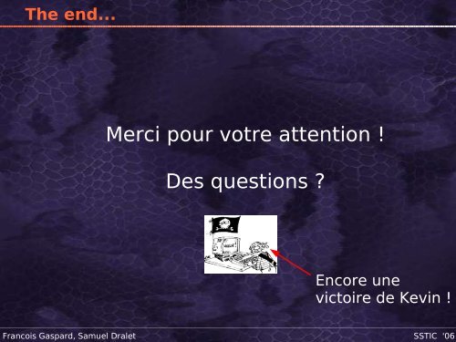 Corruption de la mÃ©moire lors de l'exploitation - Sstic