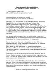 Festrede des 1. Vorsitzenden - Schießsportverein Bennigsen e.V.