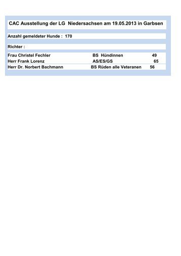 19.05.2013 LG-Schau Hannover-Garbsen - SSV