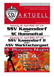 aktuell - SSV Kasendorf