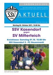 aktuell - SSV Kasendorf