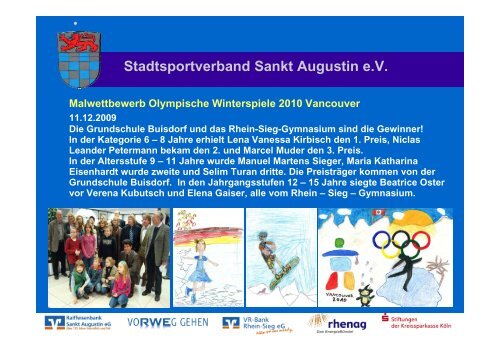 2010 - StadtSportVerband Sankt Augustin eV