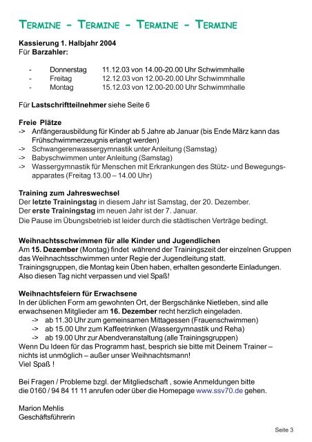 04/2003 - SchwimmSportVereinigung 70 Halle-Neustadt e. V.