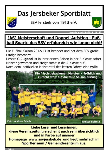 Ausgabe 06.2013 - SSV Jersbek