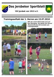 Das Jersbeker Sportblatt - SSV Jersbek