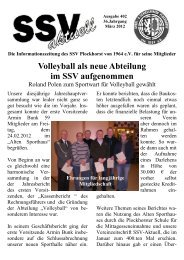 SSV Aktuell MÃ¤rz - SSV Plockhorst