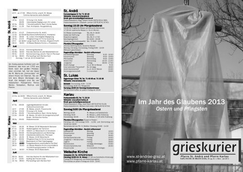 Grieskurier 49 Jg Nr 1,MÃ¤rz 2013 - Juli 201 - SW ... - St. AndrÃ¤ Graz