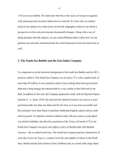 East India Company Shareholders and the South Sea Bubble