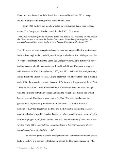 East India Company Shareholders and the South Sea Bubble