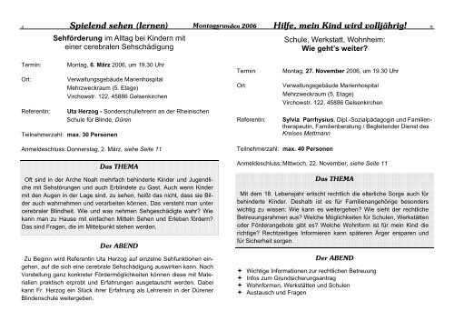 Programm 2006 - St. Augustinus Gelsenkirchen GmbH