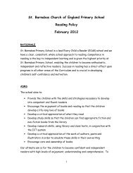 St. Barnabas Church of England Primary School Reading Policy ...