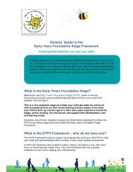 Parents' Guide to the Early Years Foundation Stage Framework ...
