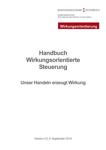 Handbuch Wirkungsorientierte Steuerung - Bundesministerium für ...