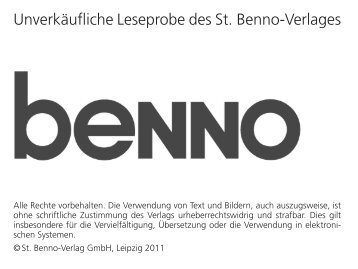 UnverkÃ¤ufliche Leseprobe des St. Benno-Verlages - Buchhandel.de