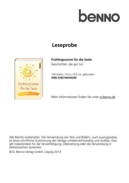 Leseprobe - St. Benno-Verlag