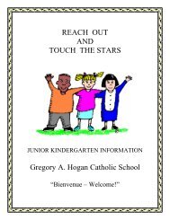 Junior Kindergarten Parent Information