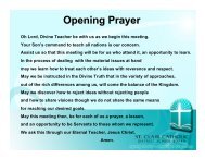Opening Prayer - St Clair CDS Board