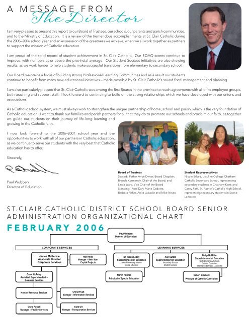 2005-2006 - St. Clair Catholic District School Board